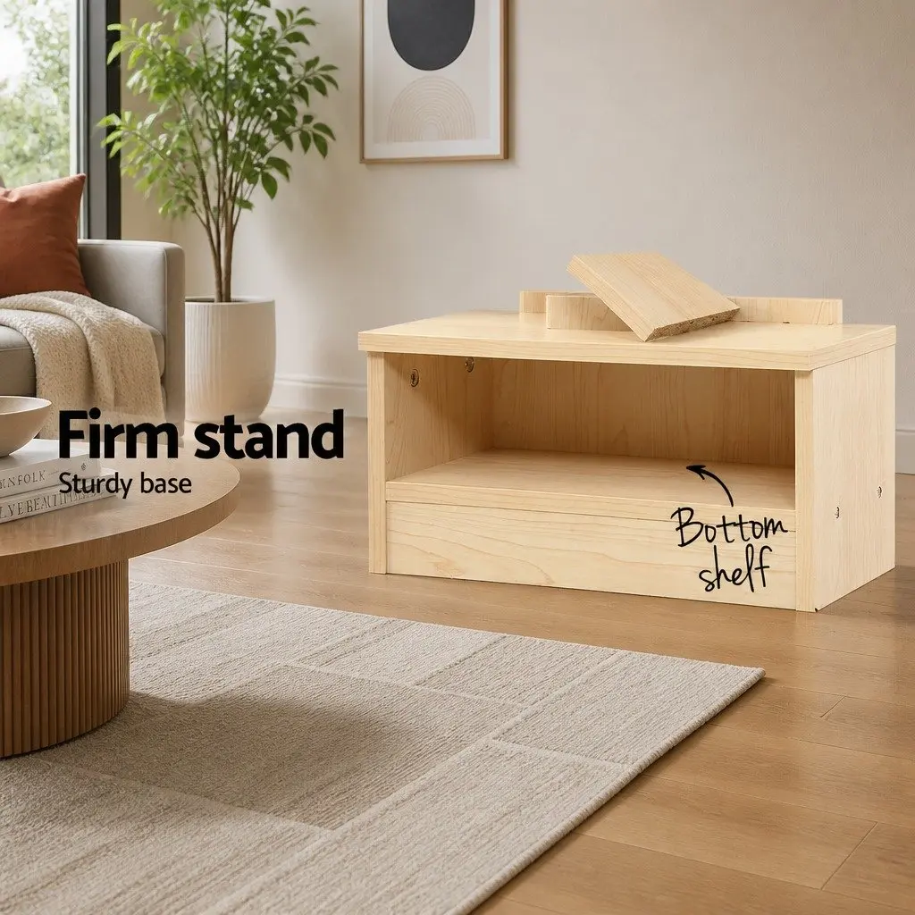 7 Tier Tree Bookshelf Natural Oak Freestanding Wall-Mounted Storage Display Unit