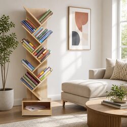 Tree Bookshelf 9 Tier Storage Display Organizer