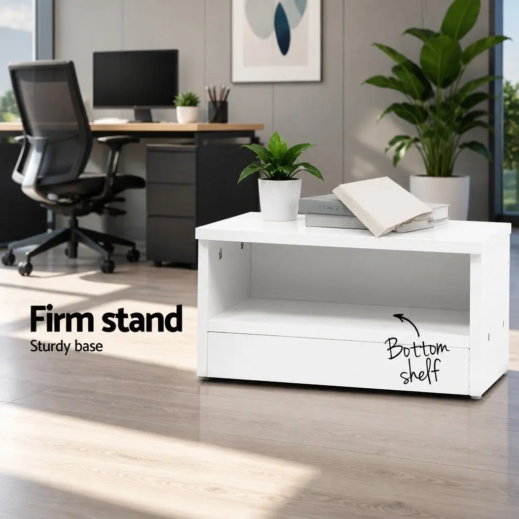Tree Bookshelf 9 Tier White Storage Display Shelves Freestanding or Wall Mount Particle Board