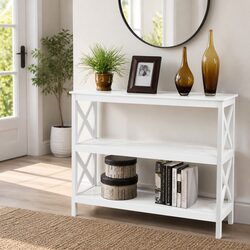 Charming White 3-Tier Console Table for Your Home