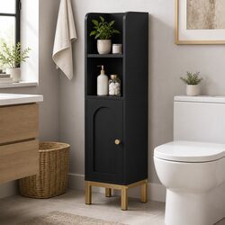Slim Bathroom Storage Cabinet with Adjustable Shelves