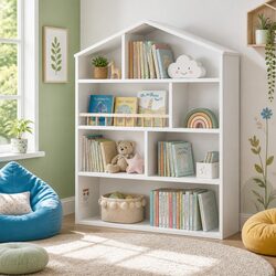Charming 4-Tier Kids Bookshelf for Organised Spaces