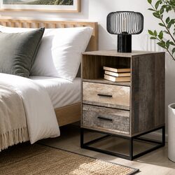 Charming 2-Drawer Nightstand with Shelf for Cozy Bedrooms