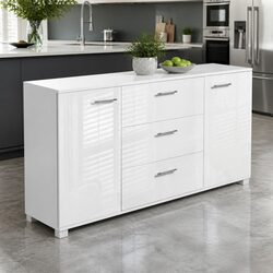 Elegant White Gloss Buffet Sideboard for Stylish Storage