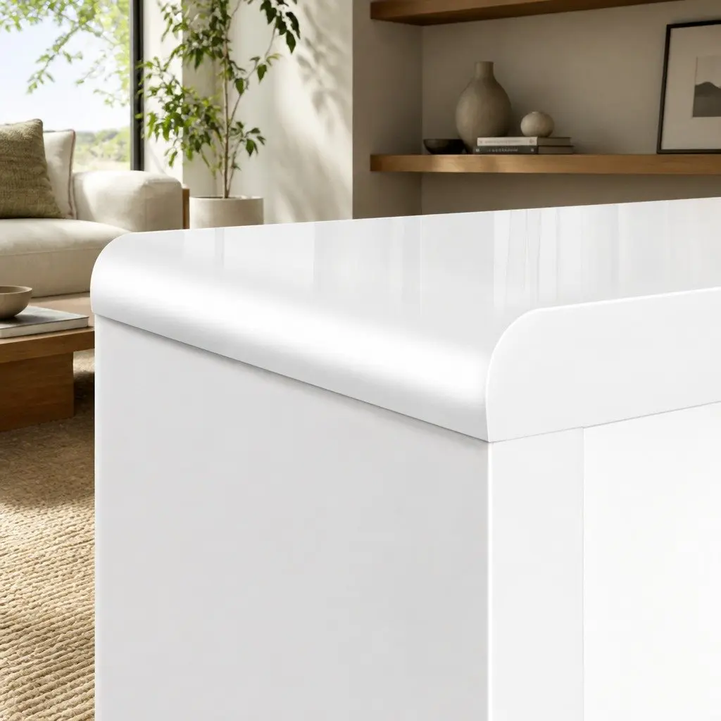 Nesting Coffee Table Set of 3 in Glossy White
