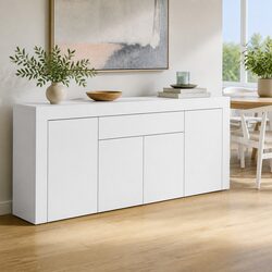 White Buffet Sideboard Cabinet 180cm for Elegant Storage
