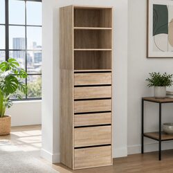 Tallboy Chest of Drawers with 6 Storage Compartments