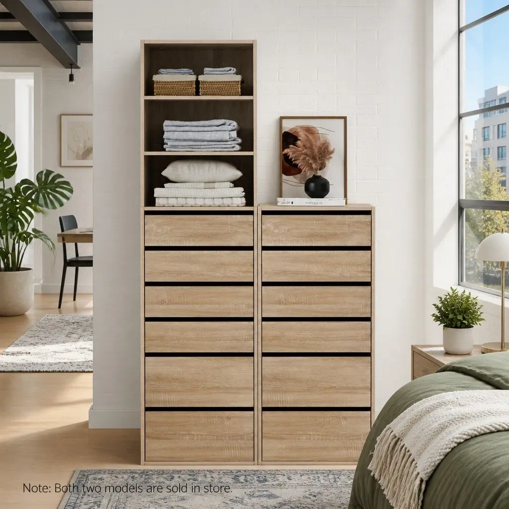 Tallboy Chest of Drawers with 6 Storage Compartments