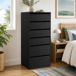 6 Drawer Tallboy Dresser for Organized Bedroom Storage