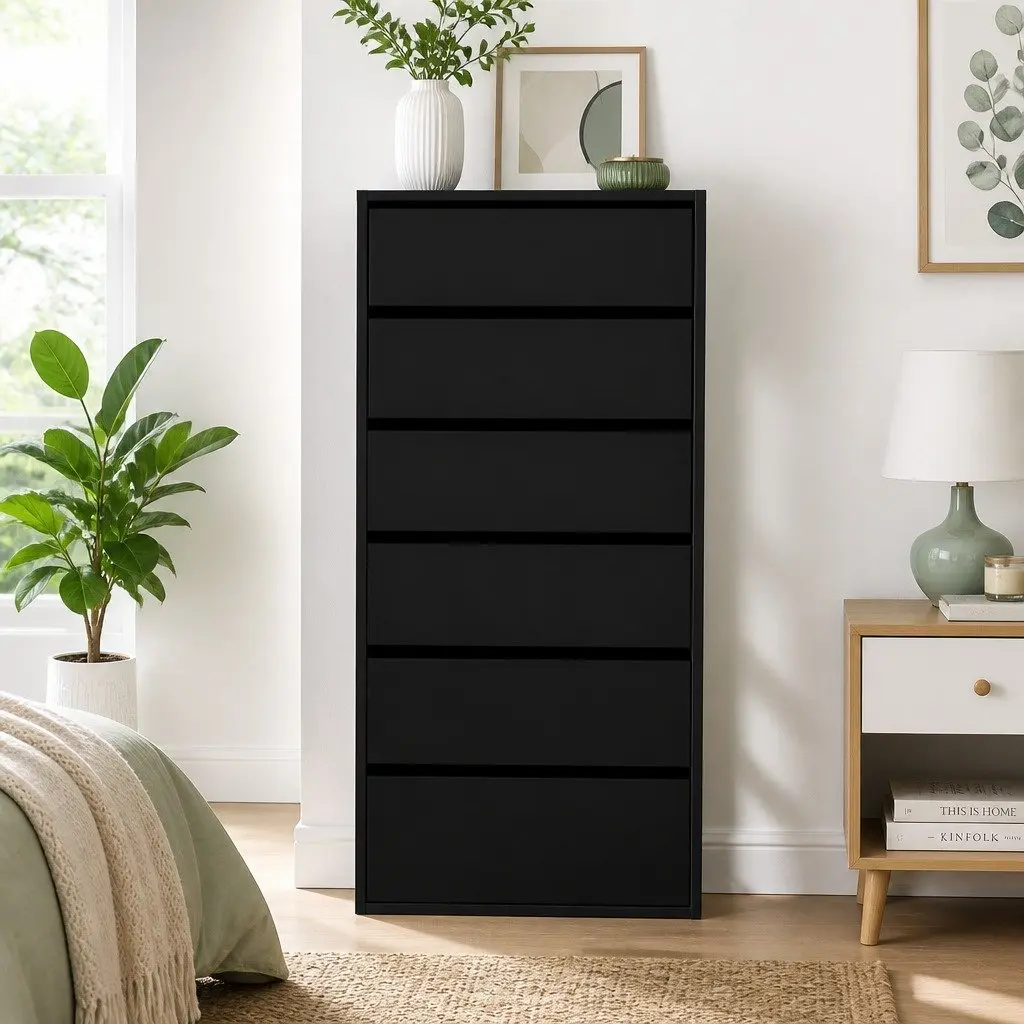 6 Drawer Tallboy Dresser for Organized Bedroom Storage
