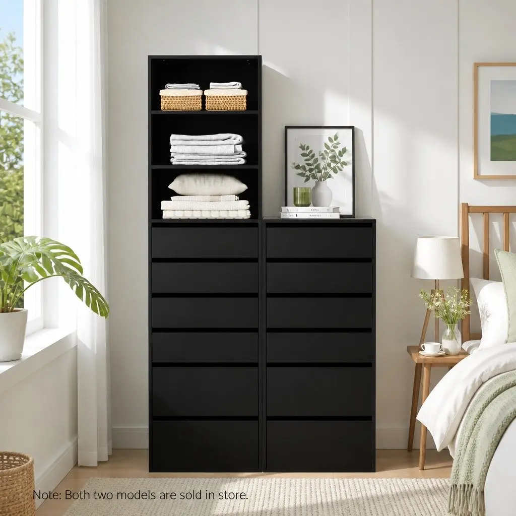 6 Drawer Tallboy Dresser for Organized Bedroom Storage