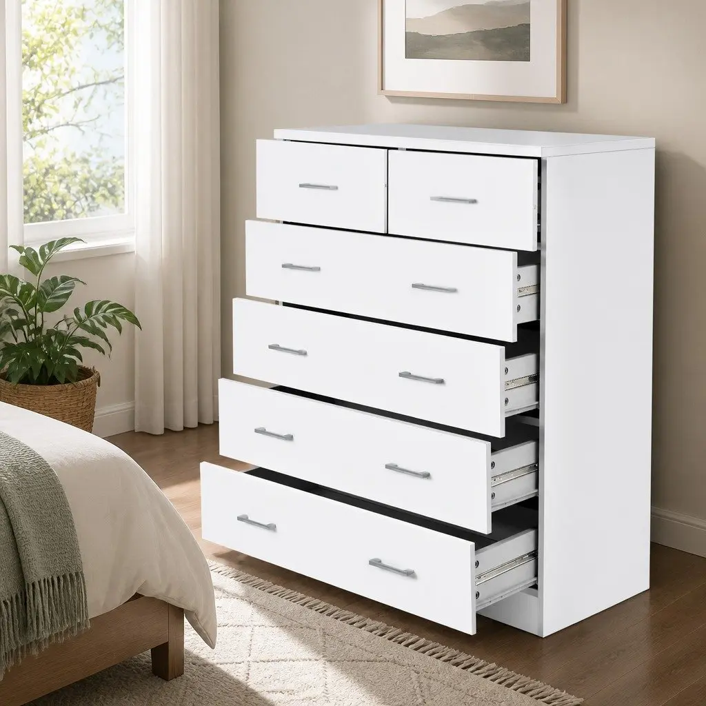 6-Drawer Tallboy Chest for Modern Bedrooms