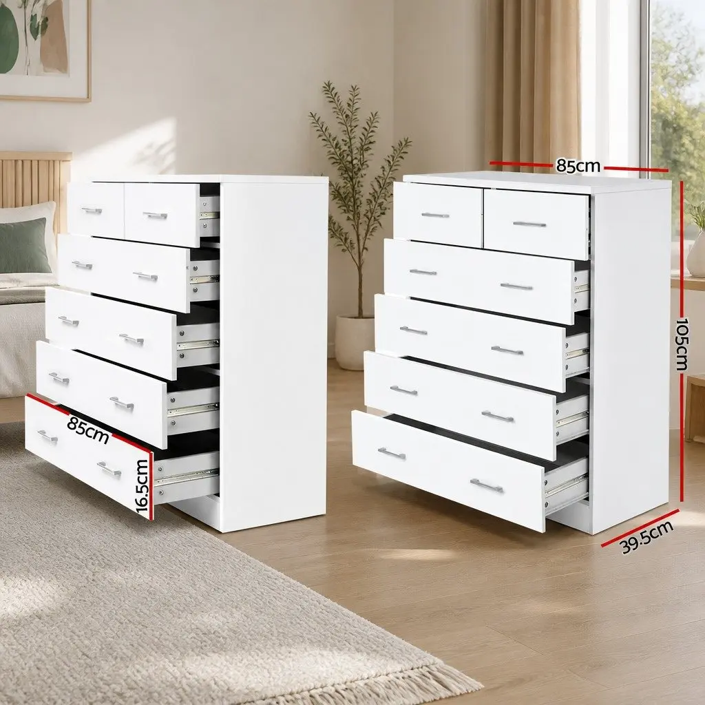 6-Drawer Tallboy Chest for Modern Bedrooms