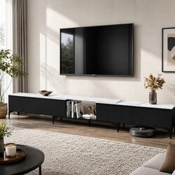 Extendable Entertainment Unit with Storage Drawers