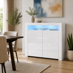 Modern LED Sideboard with High Gloss Finish