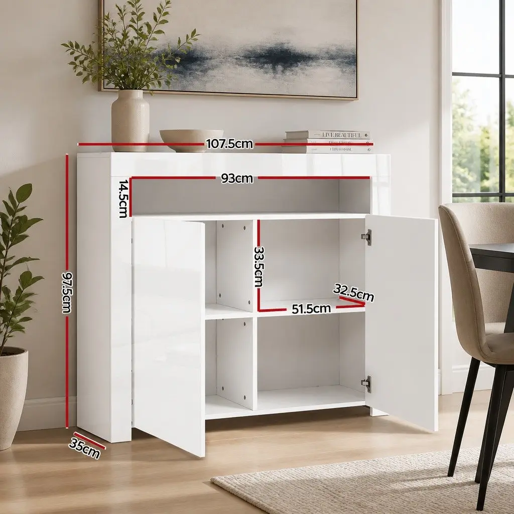 LED Sideboard with High Gloss Finish