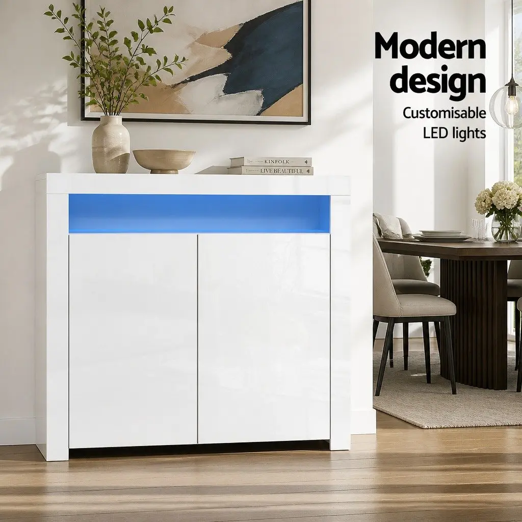 LED Sideboard with High Gloss Finish