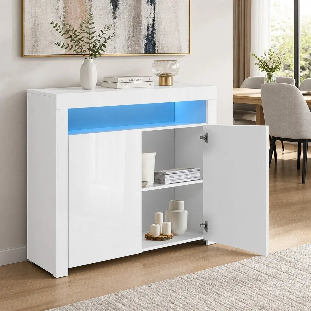 LED Sideboard with High Gloss Finish
