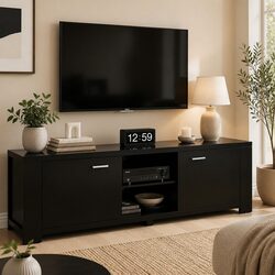 Elegant Black TV Cabinet for Modern Living Rooms