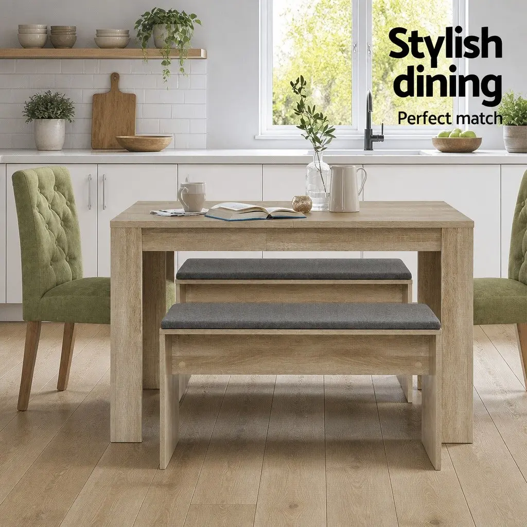 Rectangular Dining Table for 4-6 in Natural Oak