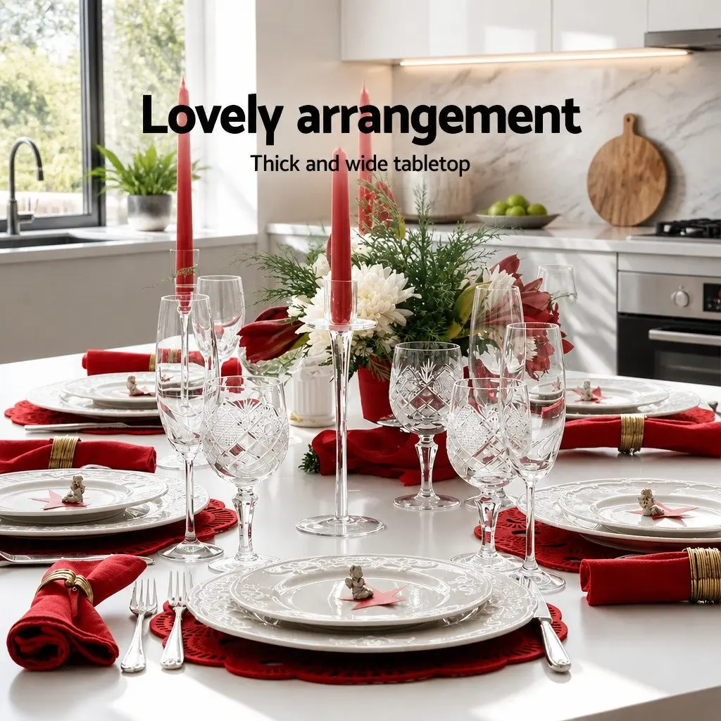Rectangular 4 Seater Dining Table 120cm in White
