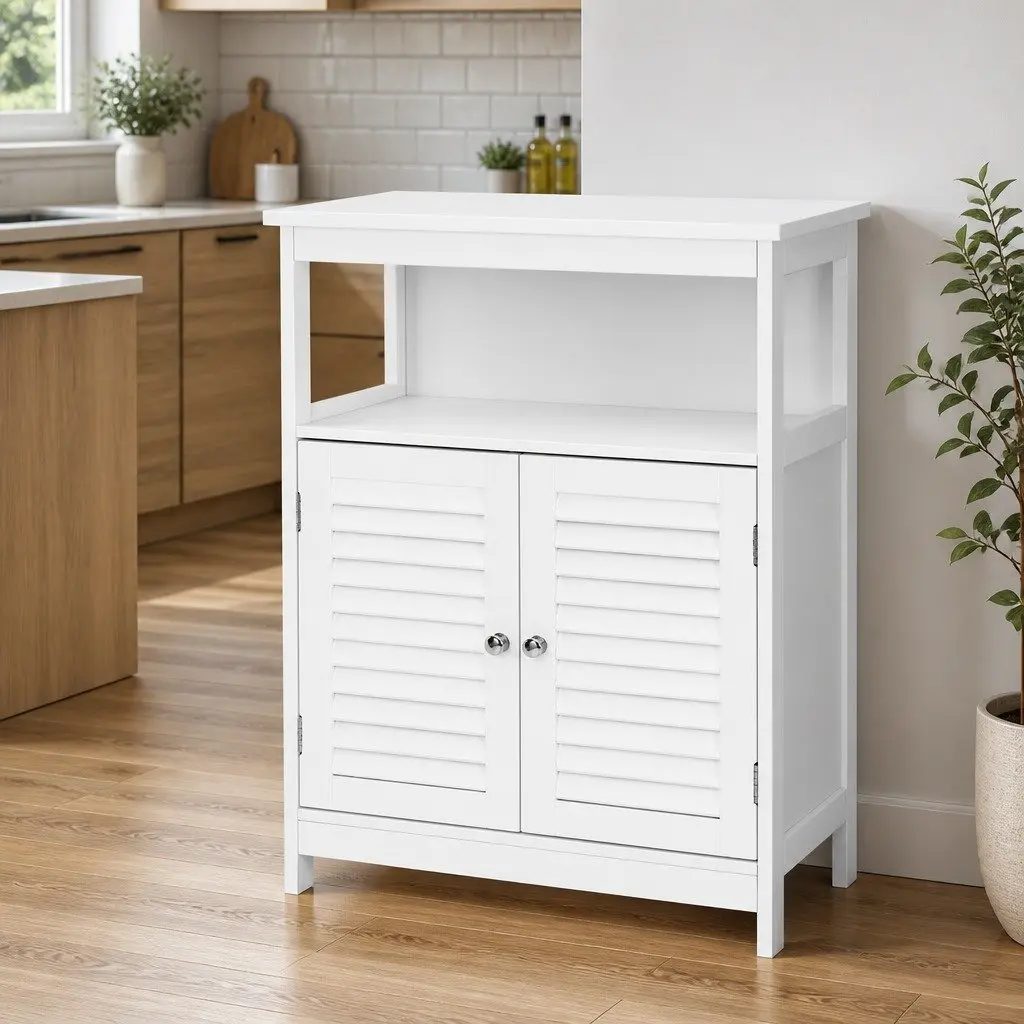 White Buffet Sideboard Storage Cabinet