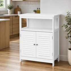 Elegant White Buffet Sideboard Storage Cabinet