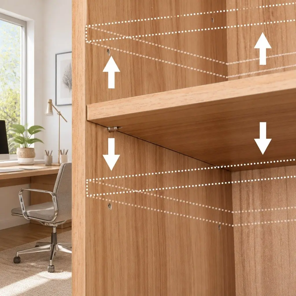 8-Tier Bookshelf Storage Shelving Unit Pine 33cm W x 30cm D x 180cm H Particle Board Melamine