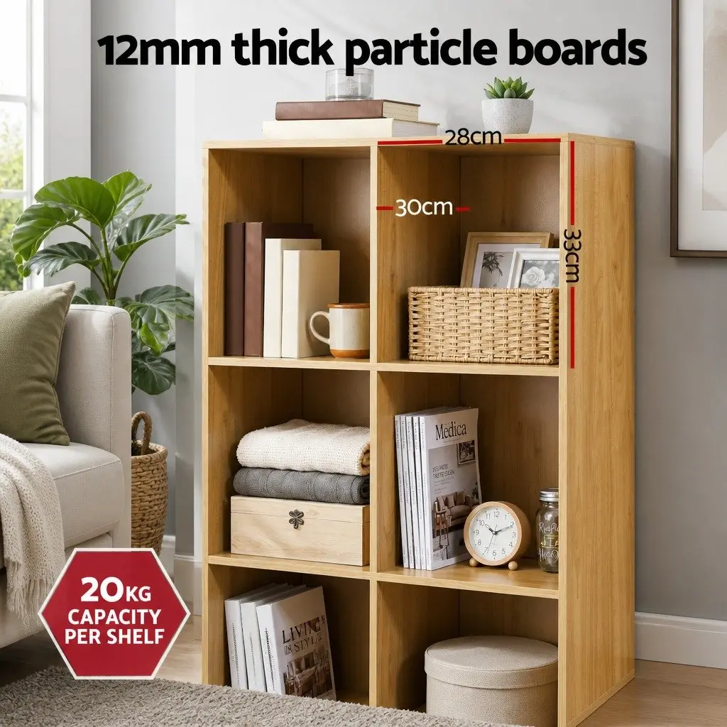 4 Tier Bookshelf Pine Particle Board Storage Display Shelving Unit