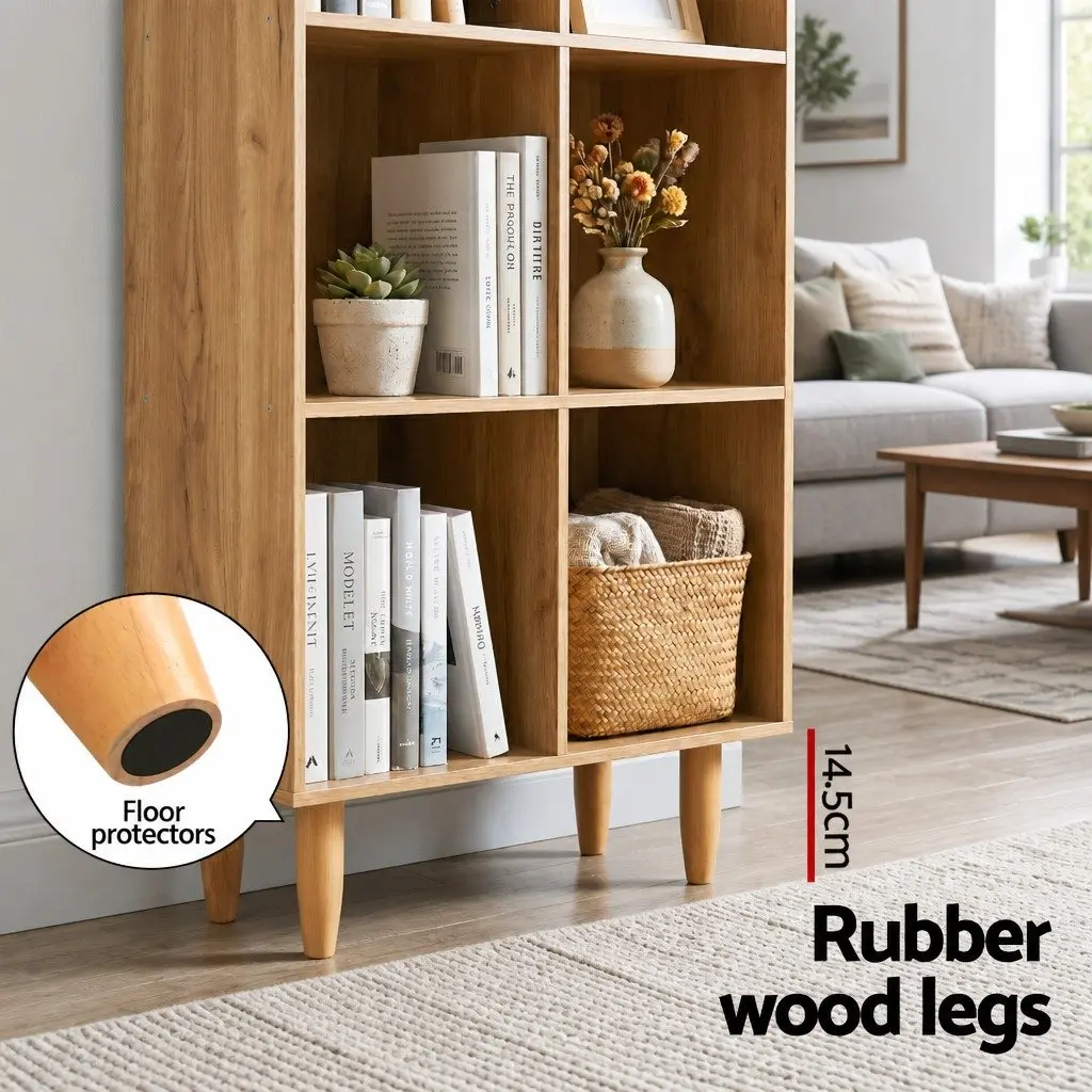 4 Tier Bookshelf Pine Particle Board Storage Display Shelving Unit
