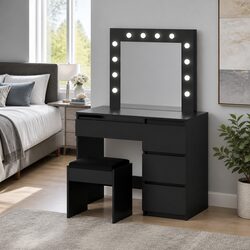 Hollywood Makeup Vanity LED Dressing Table with Stool