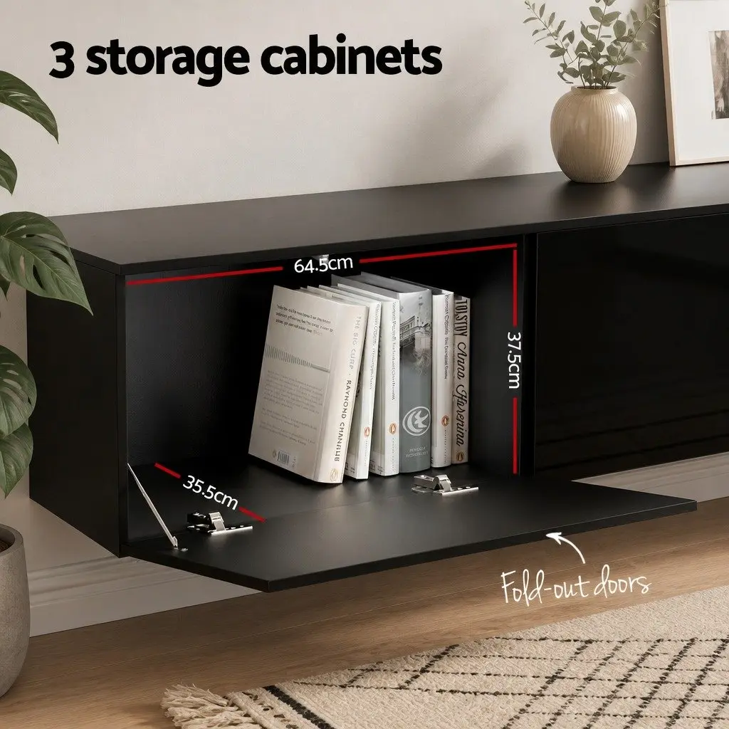 Black TV Unit & Coffee Table Set
