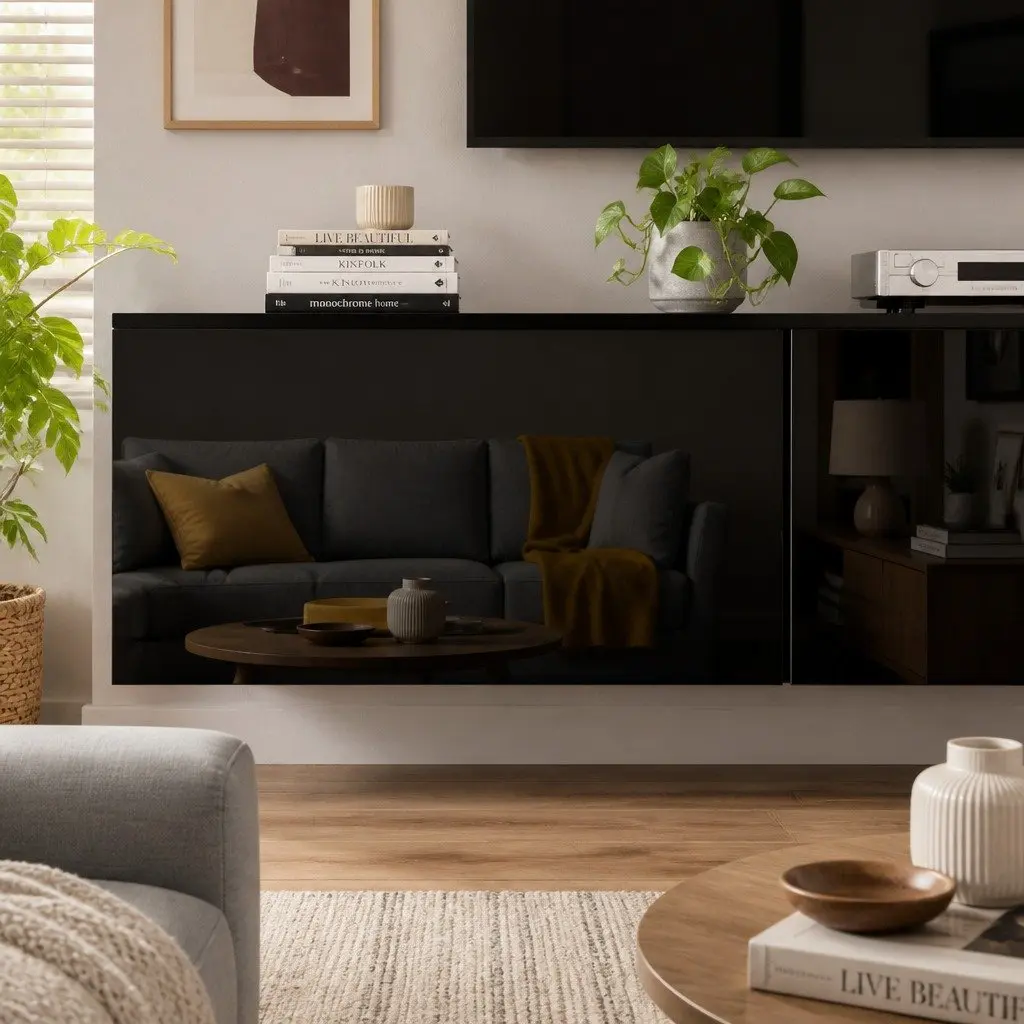 Black TV Unit & Coffee Table Set