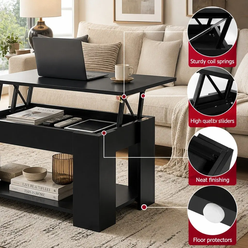 Black TV Unit & Coffee Table Set