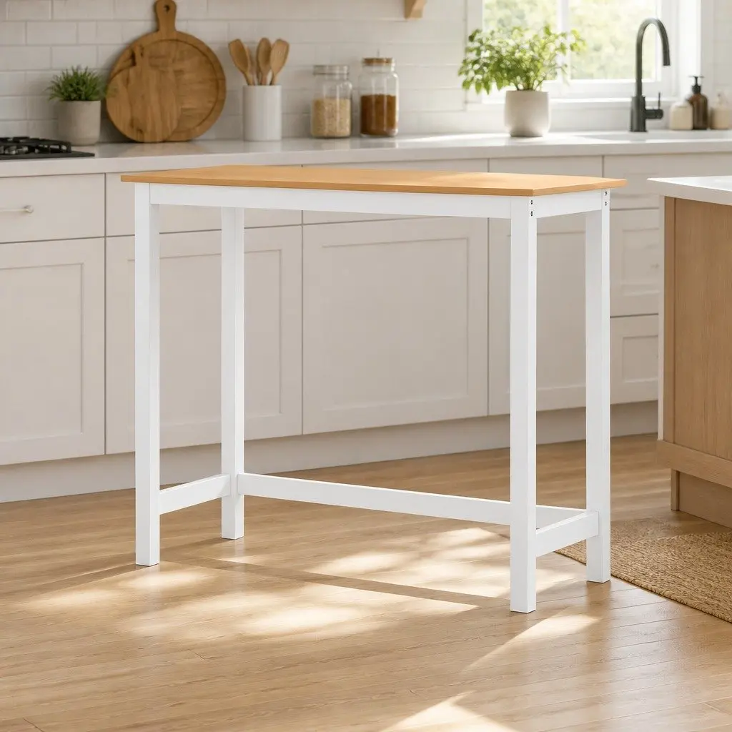 108cm Rectangular Pinewood Bar Table for Dining