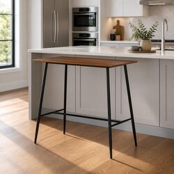 120cm Rectangular Bar Table with Oak Wood Grain Top