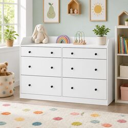 Elegant 6 Drawer Chest for Bedroom Storage