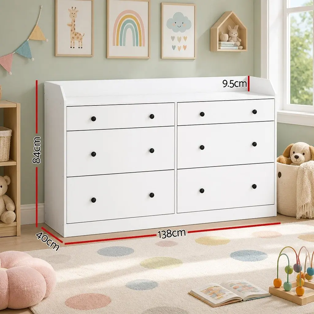 6 Drawer Chest for Bedroom Storage