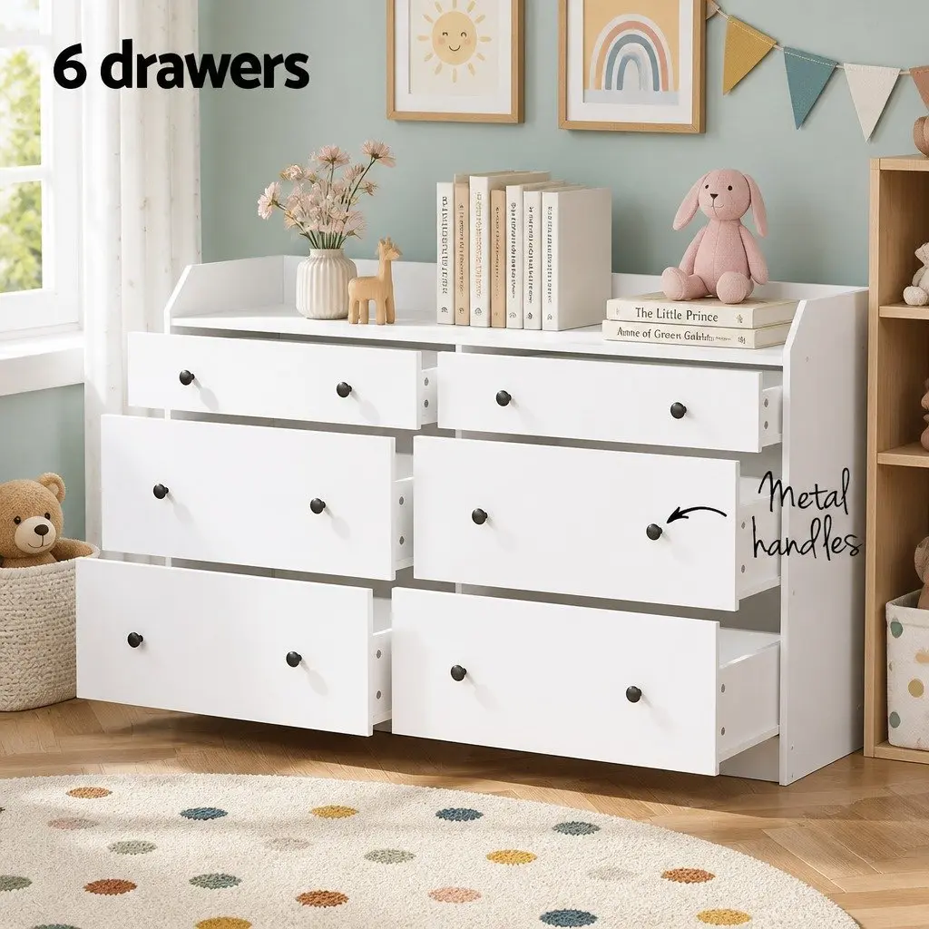 6 Drawer Chest for Bedroom Storage