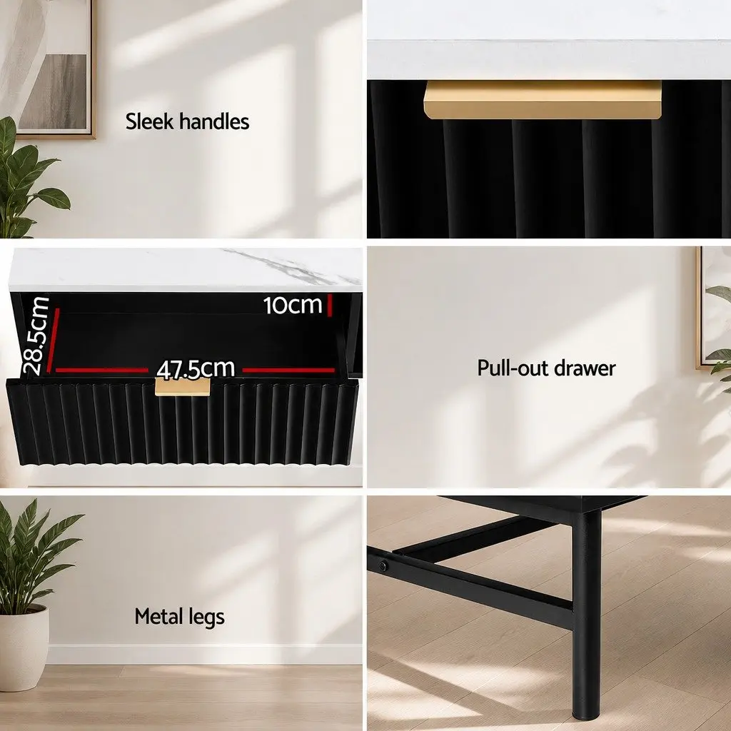 Coffee Table with Drawer and Open Storage