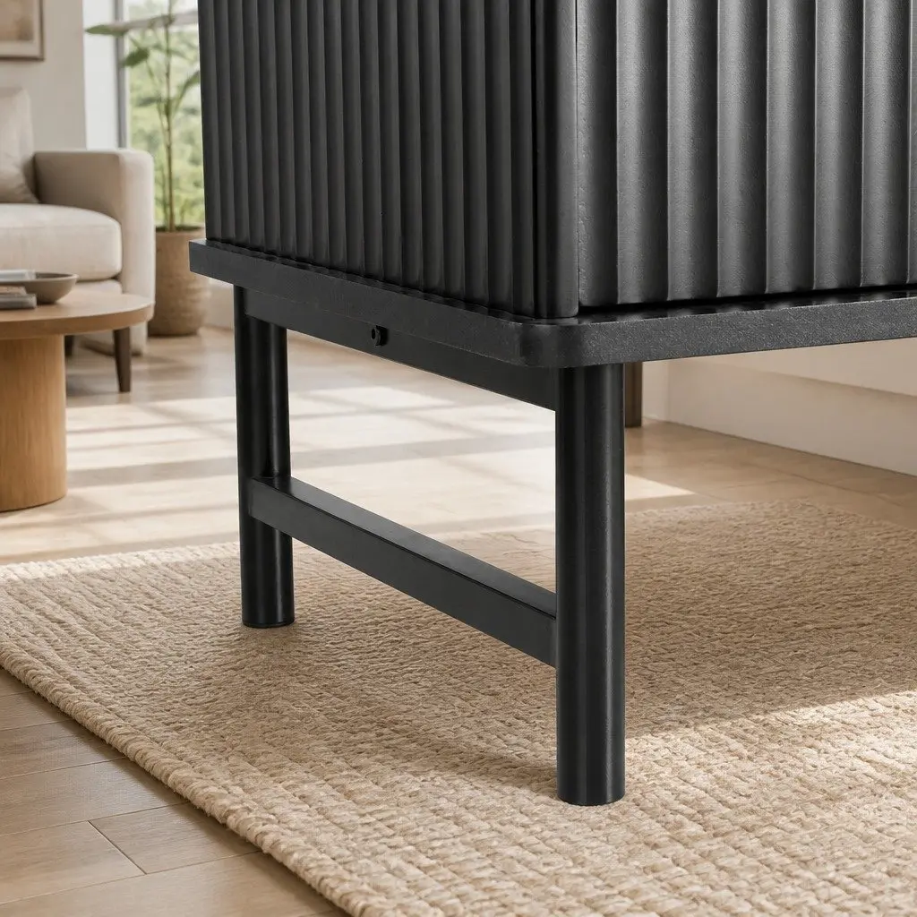 Marble-Effect TV Entertainment Unit Cabinet 140cm