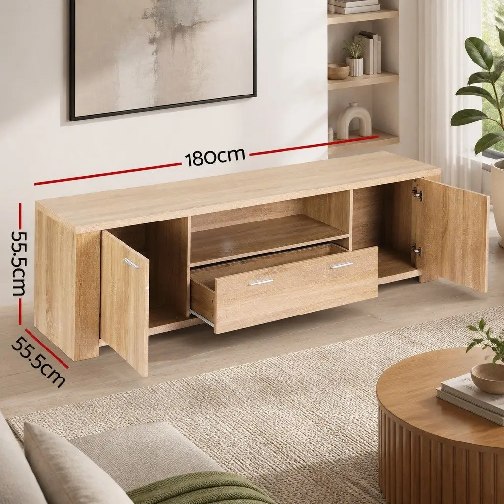 TV Unit Contemporary Pine 180cm E1 Particle Board with Melamine Veneer