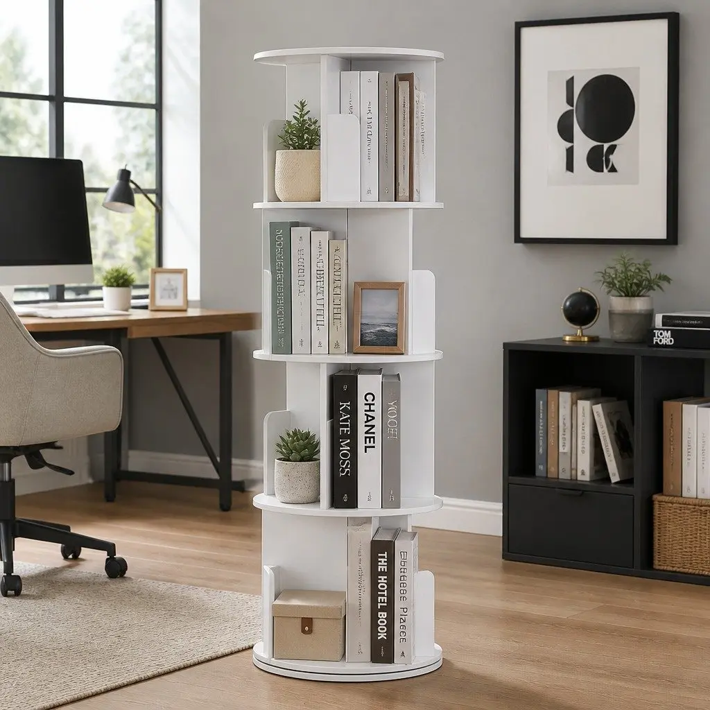 4 Tier Rotating Display Shelf for Home