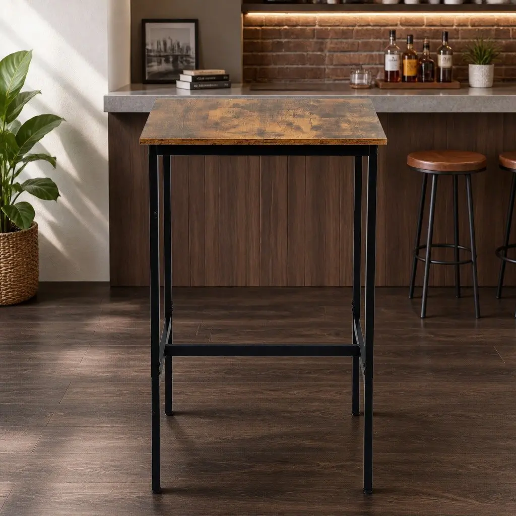 Vintage Walnut Bar Table for Dining and Socializing
