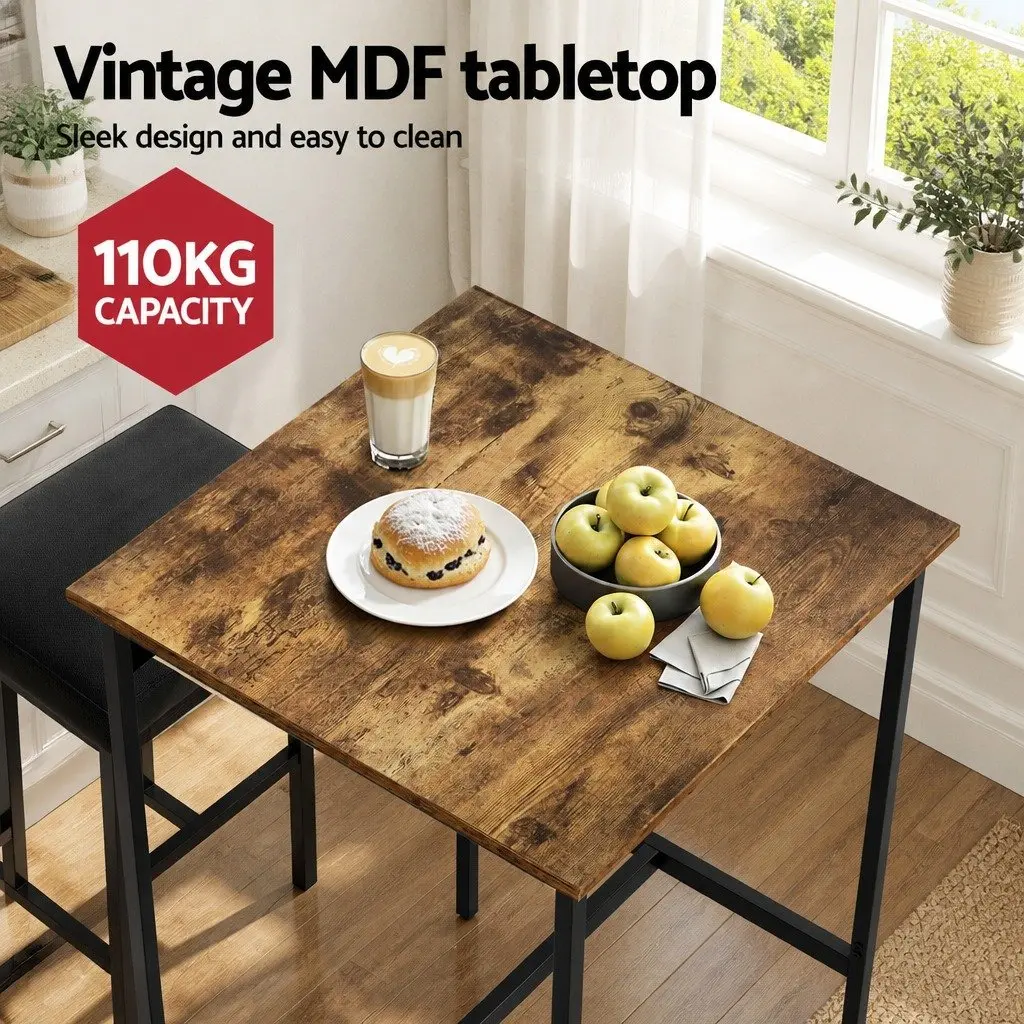 Vintage Walnut Bar Table for Dining and Socializing