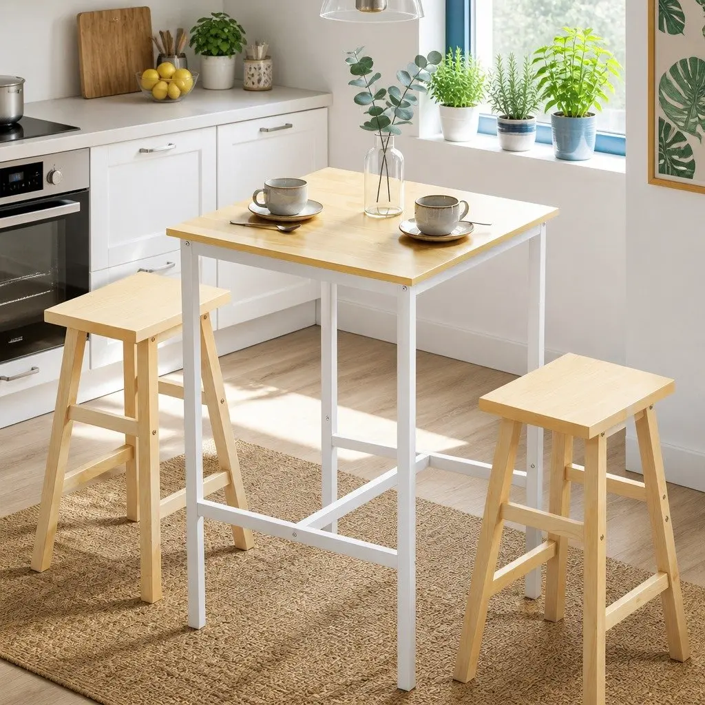 Square Bar Table for Dining and Workspace