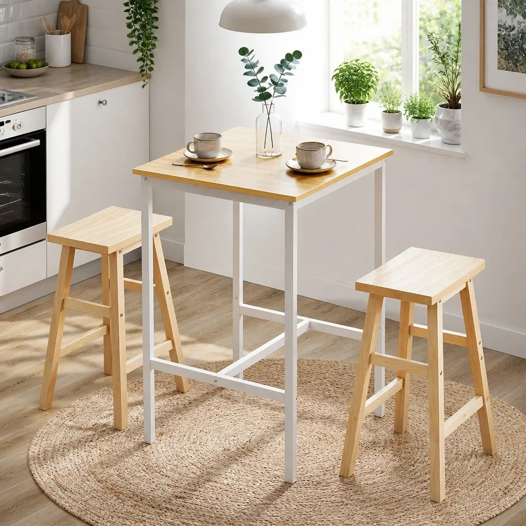 Square Bar Table for Dining and Workspace