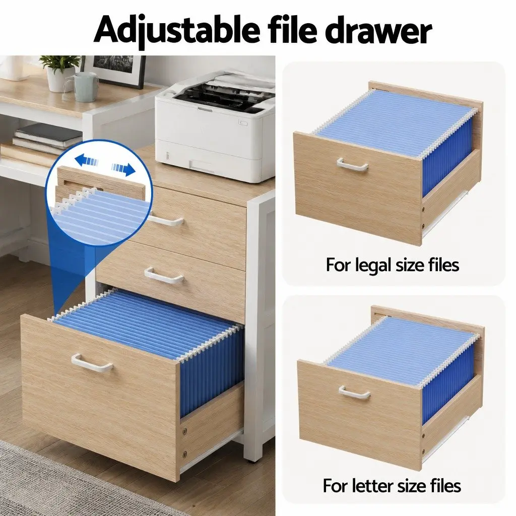 Computer Desk Oak 160cm MDF with Drawers Open Shelf