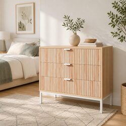 Charming 3 Drawer Chest for Bedroom and Living Spaces
