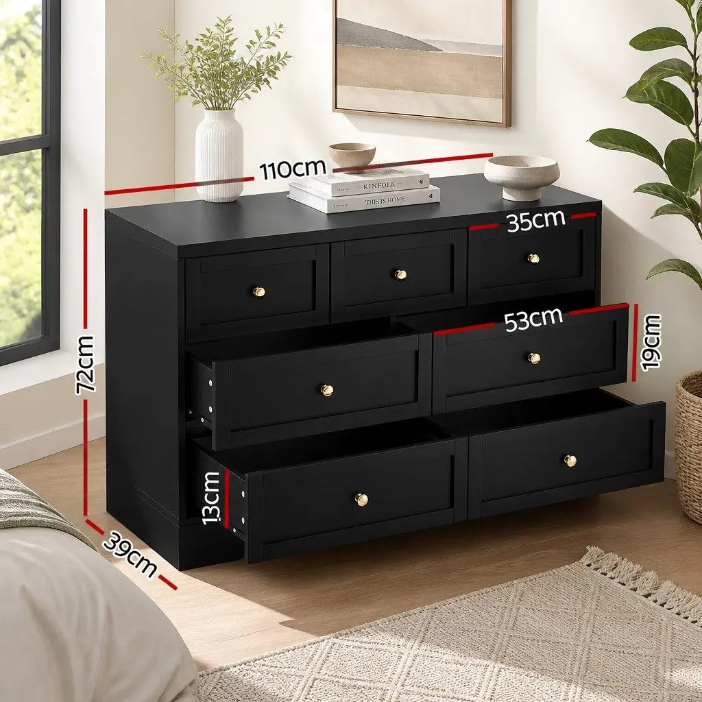 7 Drawer Storage Chest with Easy Care Finish